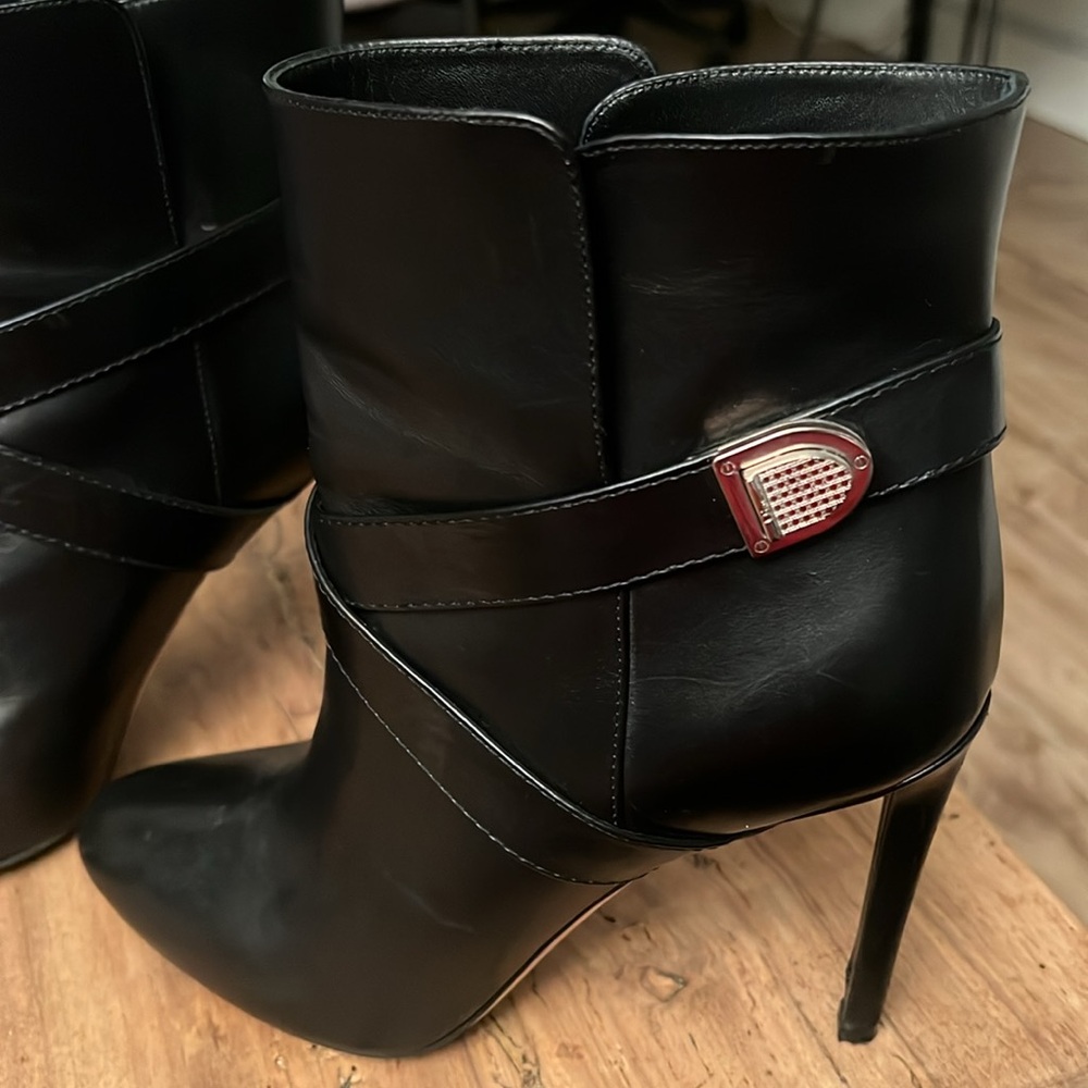 Christian Dior Black Heeled Boots with Sleek Design